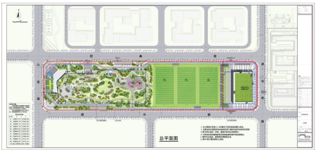 蜀山体育公园设计规划图蜀山体育公园足球场项目位于蜀山区渡仙桥路